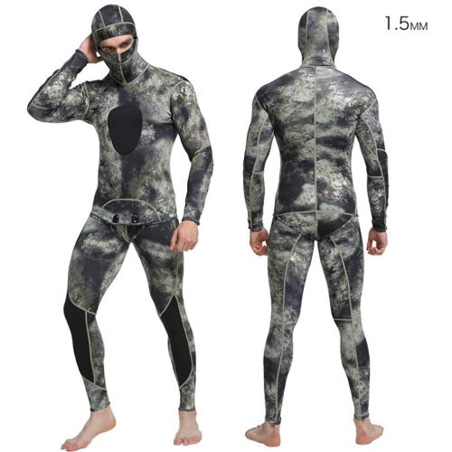  MBEN Full Length Wetsuit Headgear, Mens Diving Suit 3mm Neoprene Set Two-Piece Sunscreen Diving surf Suit for Snorkeling, Diving, Swimming Wet Suits