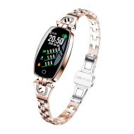 MBHB Females Smart Watch, Exquisite Fitness Tracker, Blood Pressure/Heart Rate/Sleep Monitor for Women (H8 Gold)