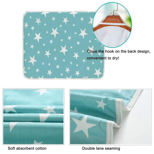  MBJERRY Waterproof Changing Pads Portable - Breathable Leak Proof Mattress Pad Protector Baby Changing Mat for Toddler, Kids Pack of 3 (M (27.5 x 19.7 Inch))