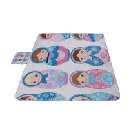 MBVFD Set of Russian Nesting Dolls Picnic Mat 57（144cm） x59 (150cm Picnic Blanket Beach Mat with Waterproof for Kids Picnic Beaches and Outdoor Folded Bag