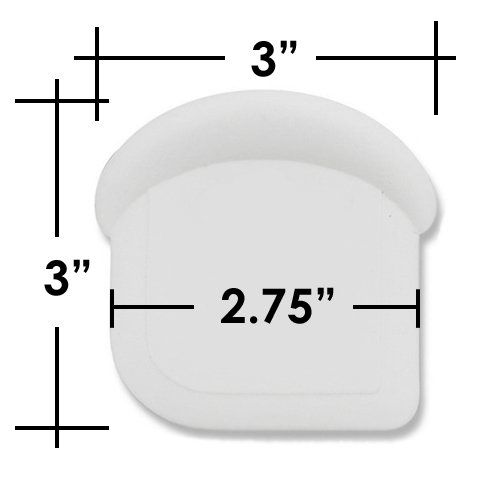  MBW NW Brands Ceramic Side Sauce Dish and Pan Scraper, 3.75 Inch, 3 Ounce, Bone White, 12-Pack