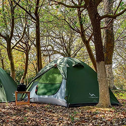  MC Backpacking Tent 1-2 Person Waterproof Lightweight Double Layer Free-Standing Aluminum Pole for Outdoor Camping Hiking 4 Season