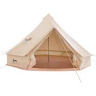 MC Canvas Tent Bell Tent Yurt with Stove Jack Zipped Removable Floor for Glamping Truck Car Camping