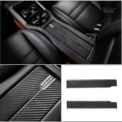  MCARCAR KIT Car Interior Accessories fits Porsche Panamera 971 2017-2019 Carbon Fiber CF Central Control Console Shift Panel Door Handle Dashboard Cover Trims LHD 10pcs
