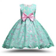 MCERMR Little Girls Dress Butterflies Printed Princess Dress Lovely Tutu Dress