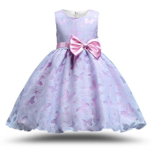  MCERMR Little Girls Dress Butterflies Printed Princess Dress Lovely Tutu Dress