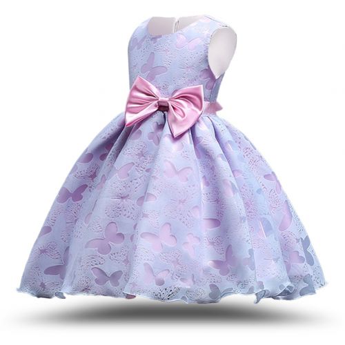  MCERMR Little Girls Dress Butterflies Printed Princess Dress Lovely Tutu Dress