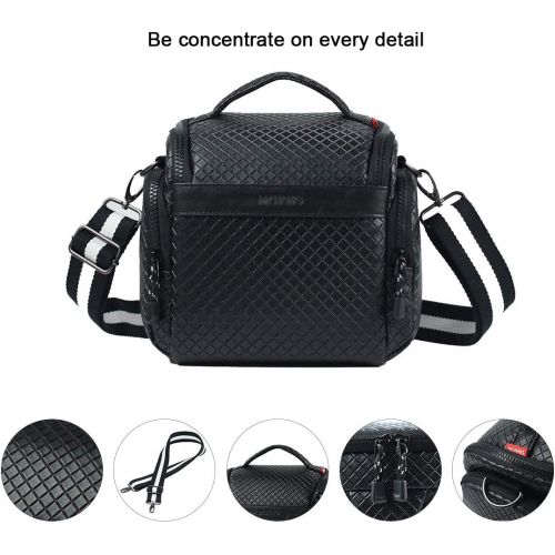  MCHENG Camera Shoulder Bag, Camera Gadget Bag with Shockproof Travel Padded for Canon, Nikon, Sony, Olympus and More