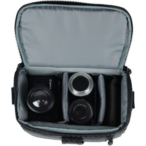  MCHENG Camera Bag, Compact Camera Case with Adjustable Shoulder for Canon, Nikon, Sony, Olympus,Panasonic SLR/DSLR Camera and Accesories