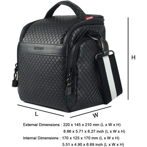  MCHENG Camera Shoulder Bag, Camera Gadget Bag with Shockproof Travel Padded for Canon, Nikon, Sony, Olympus and More