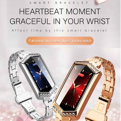  MCJL Smart Bracelet, Heart Rate Monitoring Bracelet Electronic Pedometer Activity Fitness Tracker Magnetic Charging Watch,Blue