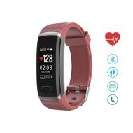 MCJL Waterproof Health Tracker, Fitness Tracker Color Screen Sport Smart Watch,Activity Tracker with Heart Rate Blood Pressure Calories Pedometer Sleep Monitor Call/SMS Gift,Pink