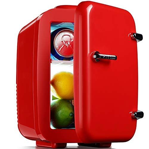  MCLJR 4-Liter Compact Electric Cooler/Warmer Mini Fridge, 6 Cans, 100% Freon-Free & Eco Friendly, for Cars, Picnics, Bbqs, Camping, Tailgates and Outdoors