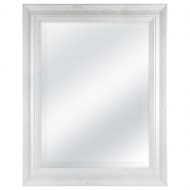 MCS 18 by 24 inch Scoop Mirror, 23.5 by 29.5 inch Outside Dimension, White Wash Finish 20547, 23.5 x 29.5 Inch,