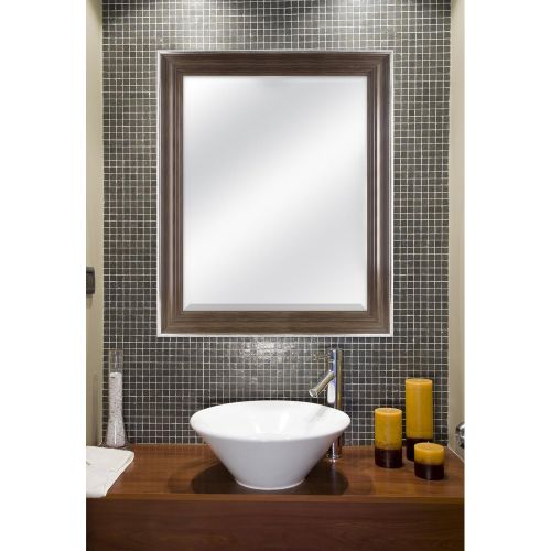  MCS 18 by 24 inch Scoop Mirror, 23.5 by 29.5 inch Outside Dimension, White Wash Finish 20547, 23.5 x 29.5 Inch,