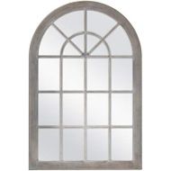MCS Countryside Arched Windowpane Wall, Gray, 24x36 Inch Overall Size Mirror,