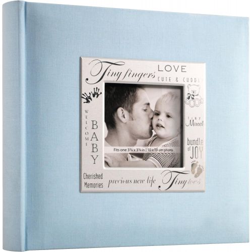  [아마존베스트]MBI 8.5x8.5 Inch Fabric Expressions Scrapbook, Baby Blue (846610)