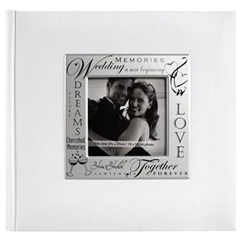  [아마존베스트]MCS MBI 9x9 Inch Fabric Expressions Wedding Theme Album, White (846616)