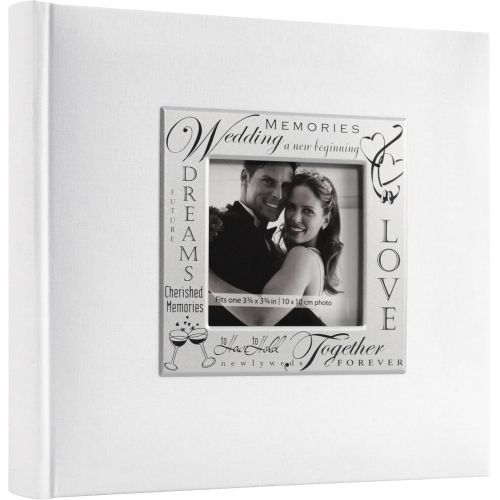  MCS MBI 9x9 Inch Fabric Expressions Wedding Theme Album, White (846616)