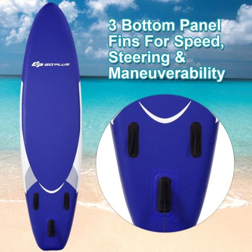  MD Group Paddle Stand Up Board SUP 11 Inflatable Adjustable Surfboard Extendable Paddle with Bag