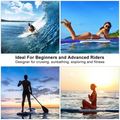  MD Group Paddle Stand Up Board SUP 11 Inflatable Adjustable Surfboard Extendable Paddle with Bag