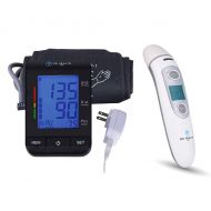 MD Health USA MD Health U80R Upper Arm Blood Pressure Monitor & IR100 Automatic Thermometer Care Kit...