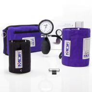 MDF Instruments MDF Bravata Palm Aneroid Sphygmomanometer - Professional Blood Pressure Monitor with Adult & Pediatric Sized Cuffs Included - Full & Free-Parts-For-Life - Purple (MDF848XPD-08)