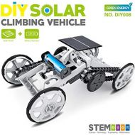 [아마존베스트]STEM 4WD car DIY Climbing Vehicle Motor car Educational Solar Powered car Engineering car for Kids,Assembly Gift Toy Circuit Building Projects Science Experiment,Building Toys