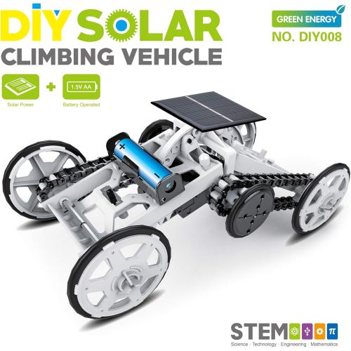  [아마존베스트]STEM 4WD car DIY Climbing Vehicle Motor car Educational Solar Powered car Engineering car for Kids,Assembly Gift Toy Circuit Building Projects Science Experiment,Building Toys