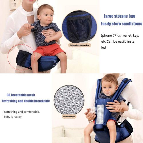  MDOMDO Baby Carrier Newborn Ergonomic, Soft And Breathable Hip Seat, Suitable for Infants From 0 To 36...