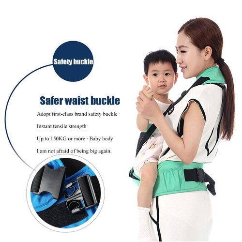  MDOMDO Baby Carrier with Hip Seat, Ergonomics 360° Breathable, Suitable for Infants And Young Children Aged 6-36 Months, Maximum Load 20Kg,Green