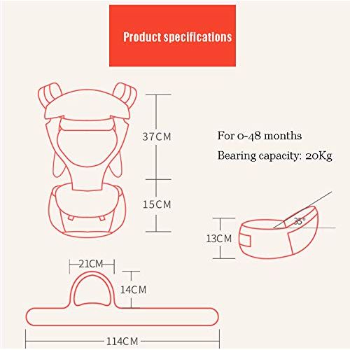  MDOMDO Baby Carrier Newborn, Ergonomic Hip Seat Breathable, Multi-Function Adjustable Carrier, Suitable for...