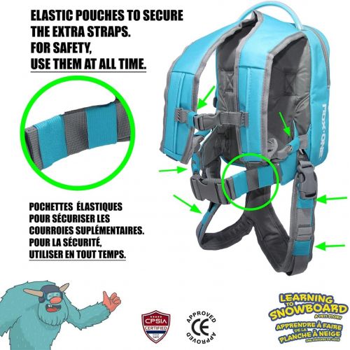  MDXONE Kids Snowboard Ski Harness Trainer with Retractable Leash and Absorb bungees
