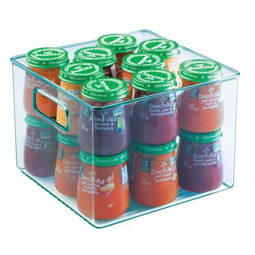  MDesign mDesign Deep Storage Organizer Container - for Kids/Child Supplies in Kitchen, Pantry, Nursery, Bedroom, Playroom - Holds Snacks, Bottles, Baby Food, Diapers, Wipes, Toys - 8 Cube,