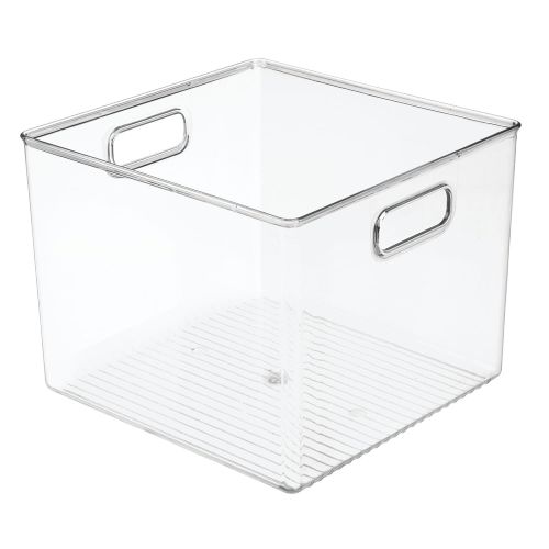  MDesign mDesign Plastic Home Storage Organizer Bin for Cube Furniture Shelving in Office, Entryway, Closet, Cabinet, Bedroom, Laundry Room, Nursery, Kids Toy Room - 10 x 10 x 8 - 4 Pack -