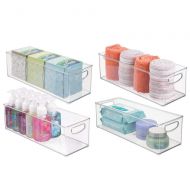 MDesign mDesign Storage Bins with Built-in Handles for Organizing Hand Soaps, Body Wash, Shampoos, Lotion, Conditioners, Hand Towels, Hair Accessories, Body Spray, Mouthwash - 16 Long, 4 P