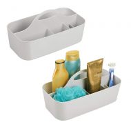 MDesign mDesign Plastic Portable Storage Organizer Caddy Tote - Divided Basket Bin with Handle for Bathroom, Dorm Room - Holds Hand Soap, Body Wash, Shampoo, Conditioner, Lotion - Large, 2