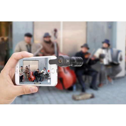 ME Directional TRRS Microphone for Smartphone  External iPhone iOS, Android Cell Phone Mic for Recording