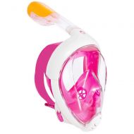ME Tribord EasyBreath Full Face, Anti-Fog, Hypoallergenic Silicone Facial Lining, Pink, S/M