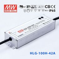 MEAN WELL Meanwell HLG-100H-42A Power Supply - 100W 42V 2.28A - IP65 - Adjustable Output
