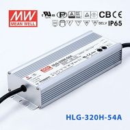 MEAN WELL Meanwell HLG-320H-54A Power Supply - 320W 54V 5.95A - IP65 - Adjustable Output