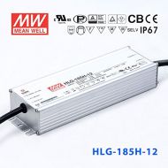 MEAN WELL Meanwell HLG-185H-12 Power Supply - 160W 12V 13A - IP67