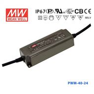 MEAN WELL MeanWell PWM-40-24 Power Supply  40W 24V 1.67A - CV Dimmable