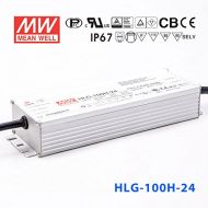 MEAN WELL Meanwell HLG-100H-24 Power Supply - 100W 24V 4A - IP67