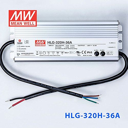  MEAN WELL Meanwell HLG-320H-36A Power Supply - 320W 36V 8.9A - IP65 - Adjustable Output