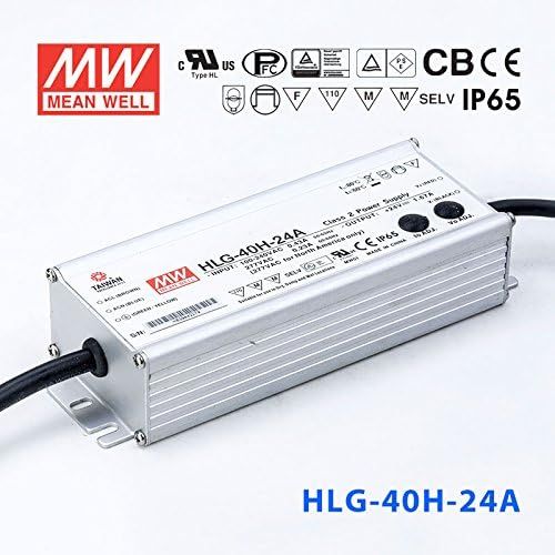  MEAN WELL Meanwell HLG-40H-24A Power Supply - 40W 24V 1.67A - IP65 - Adjustable Output