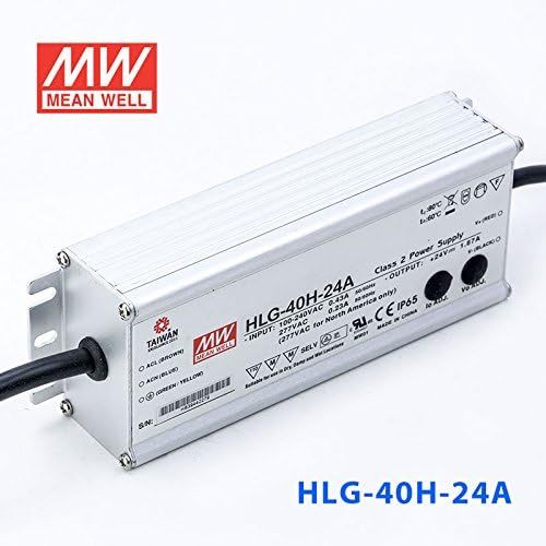  MEAN WELL Meanwell HLG-40H-24A Power Supply - 40W 24V 1.67A - IP65 - Adjustable Output