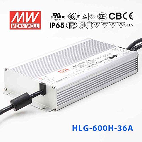  MEAN WELL Meanwell HLG-600H-36A Power Supply - 601.2W 36V 16.7A - IP65