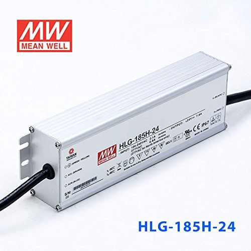  MEAN WELL Meanwell HLG-185H-24 Power Supply - 185W 24V 7.8A - IP67