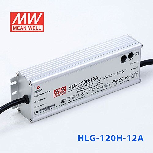  MEAN WELL Meanwell HLG-120H-12A Power Supply - 120W 12V 10A - IP65 - Adjustable Output